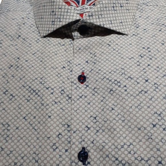 7 Downie St London Couture Men's Short Sleeve Button Down Size 5 (Large) - Picture 4 of 10